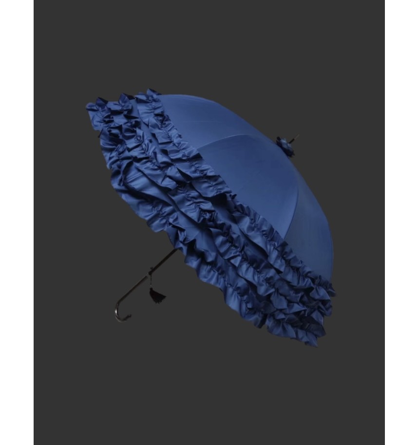 paraguas triple volante azul marino Inicio
