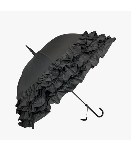 paraguas negro triple volante Inicio
