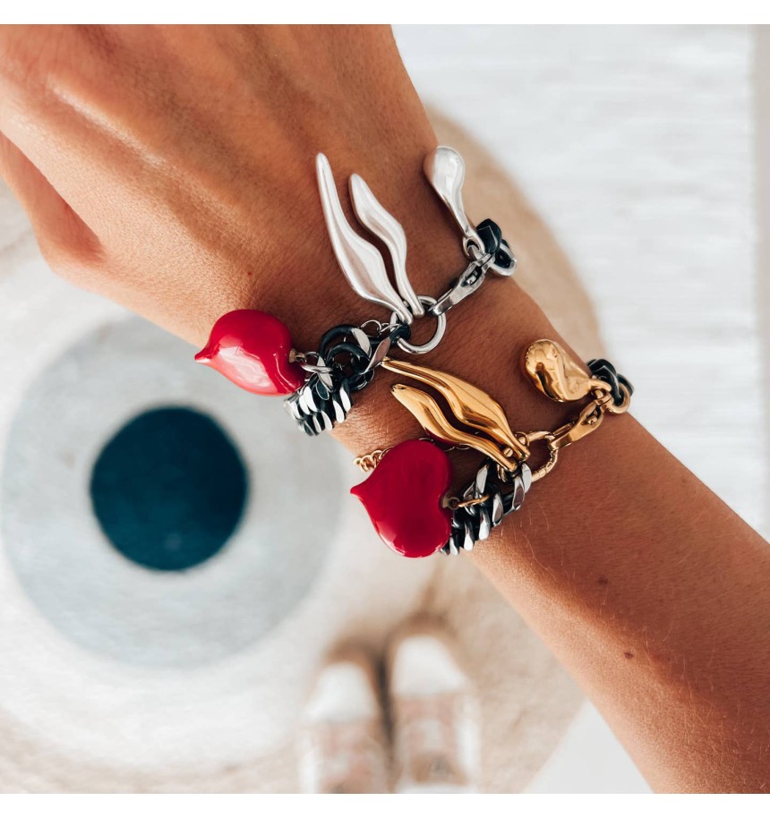 pulsera de cadena negra