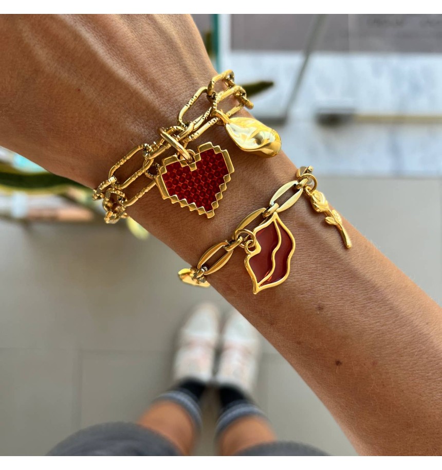 pulsera corazones