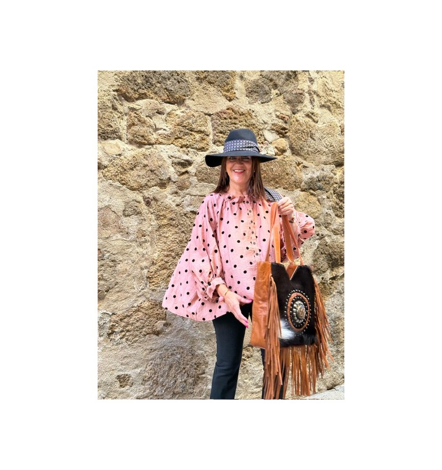 camisa oversize lunares