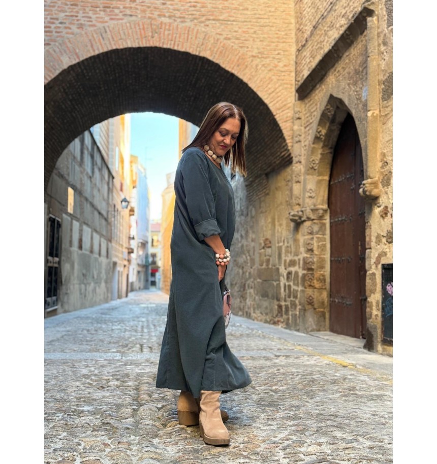 vestido laura gris