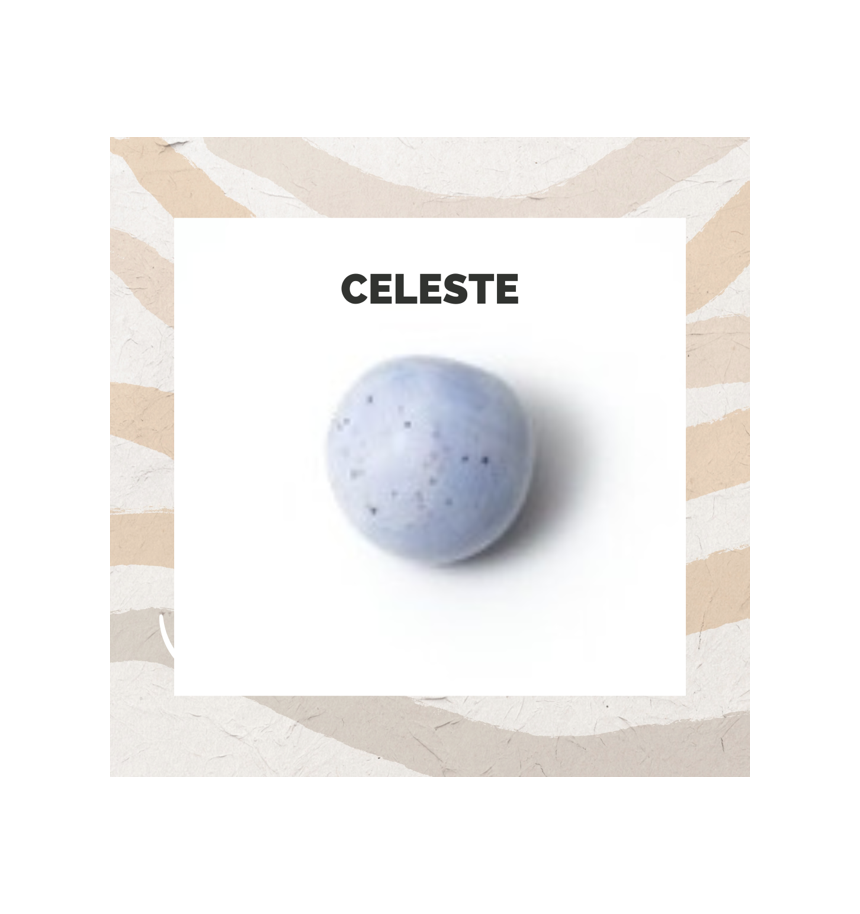 bola ceramica 22cm celeste