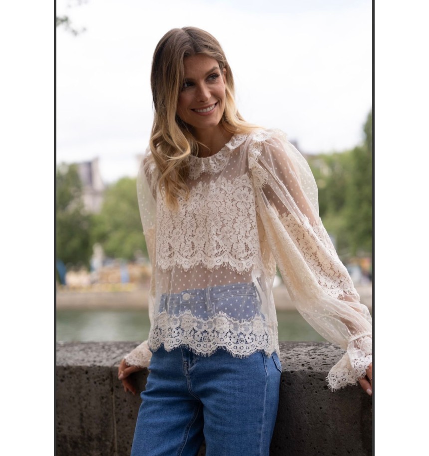 camisa de encaje elena
