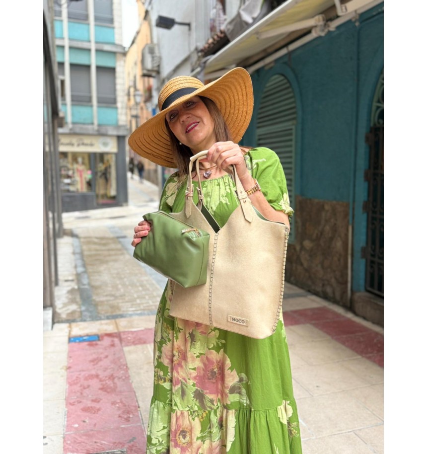 vestido primavera verde