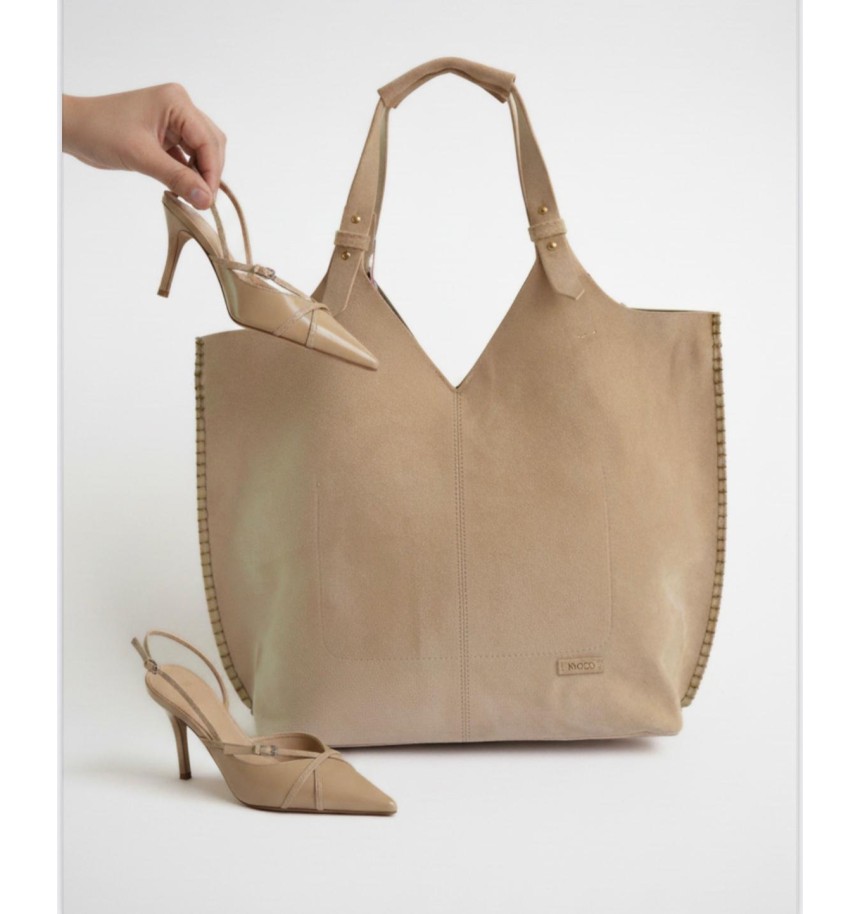 bolso shopper beige
