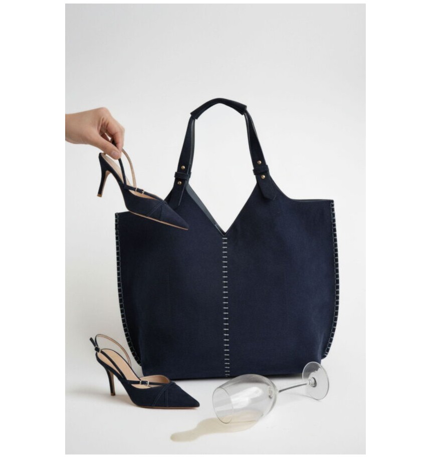 bolso shopper marino