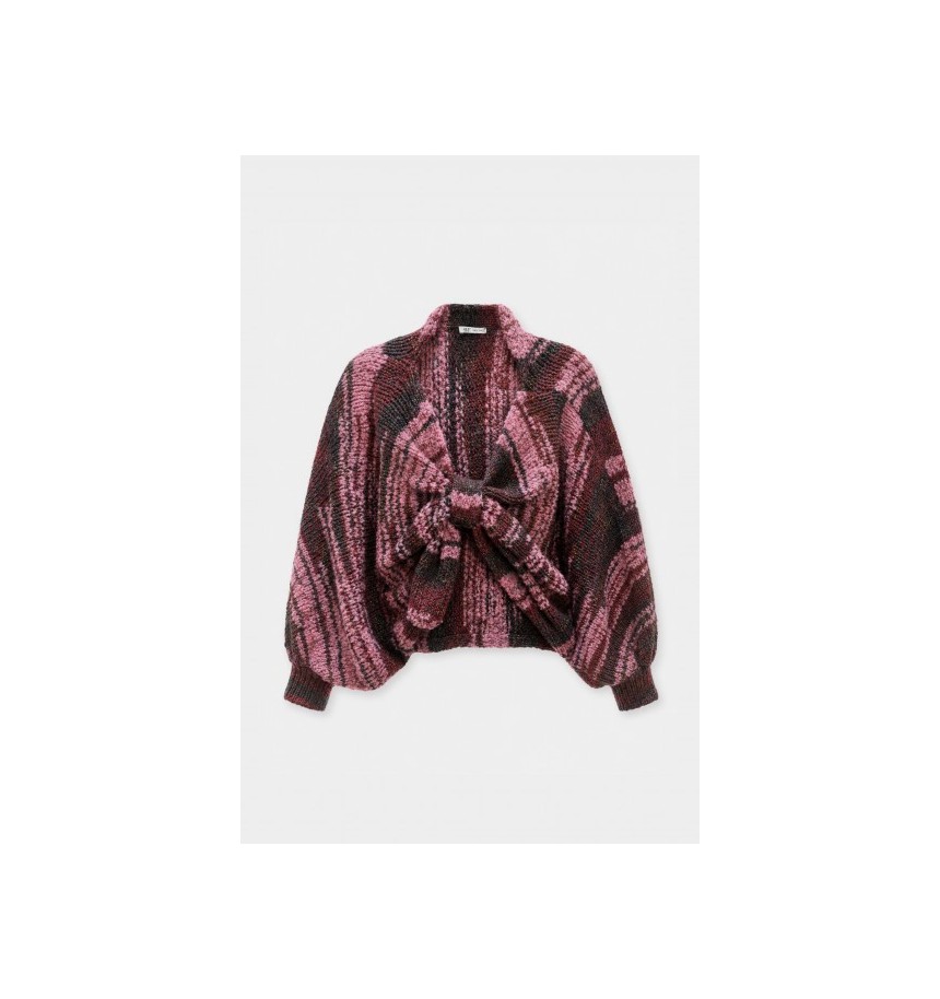 poncho maca nudo burdeos