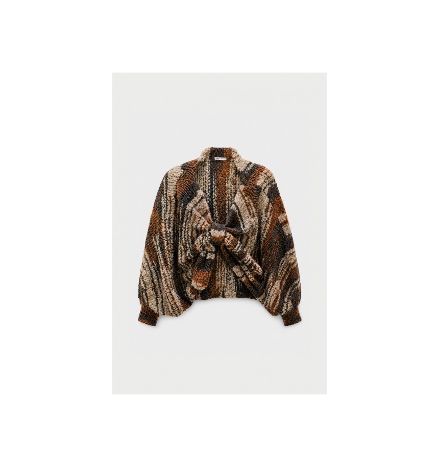 poncho maca nudo marron