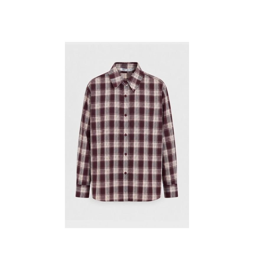 camisa luisa burdeos