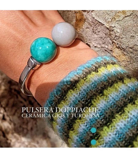 Pulsera de Zamak Plateada con bolas intercambiables Complementos